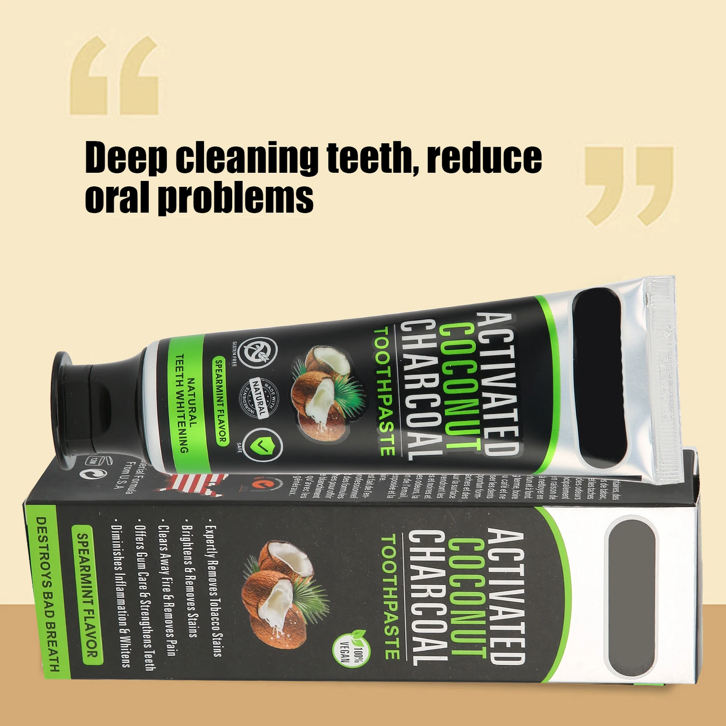 Dentífrico Natural Clareador – Frete Grátis 1-2 Dias + Pagamento Seguro
