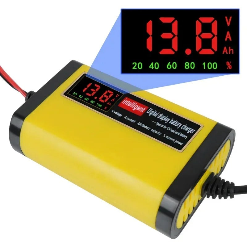 ⚡ Carregador Inteligente 12V 2A para Carros e Motos – Rápido, Seguro e 100% Automático para Baterias Chumbo, AGM e GEL