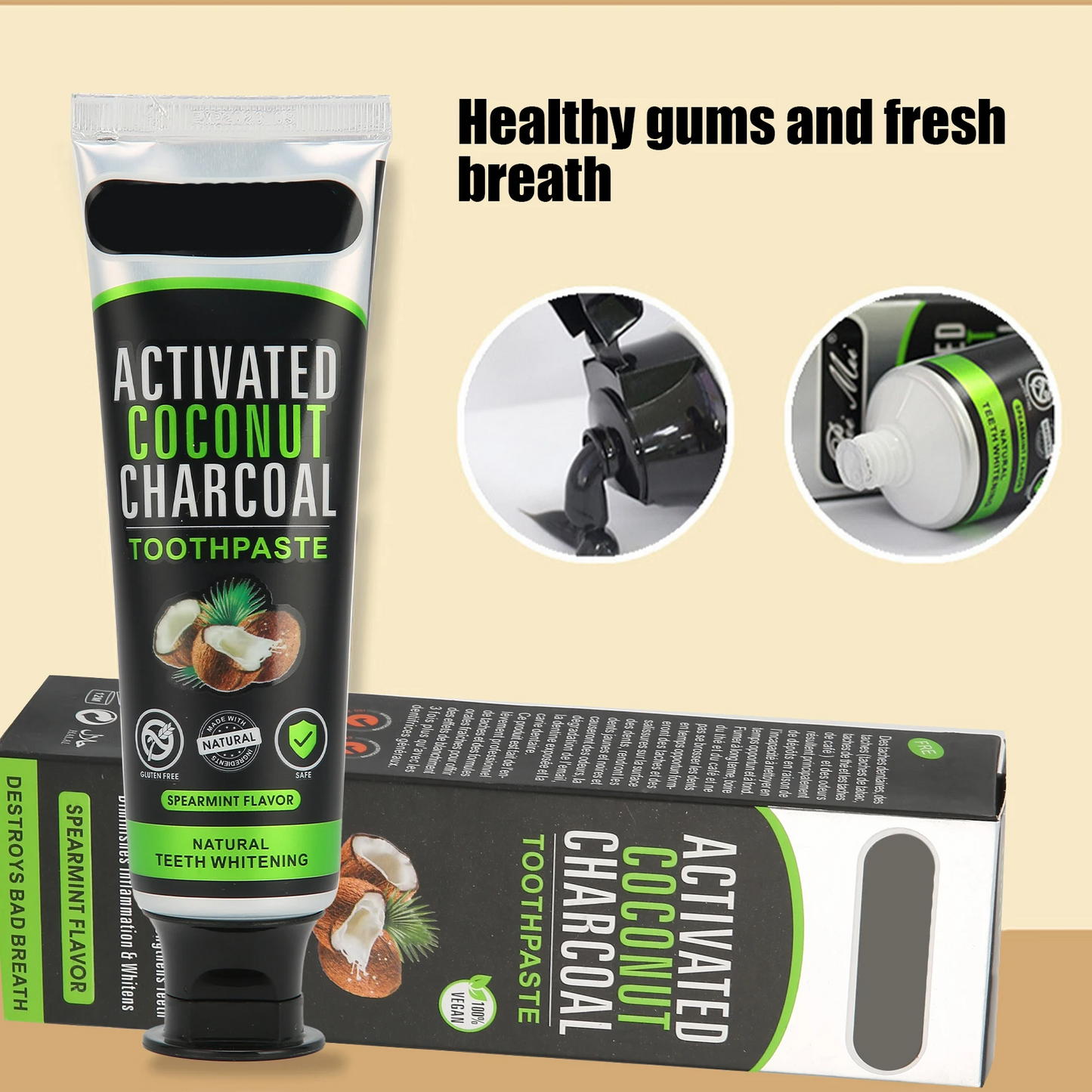 Dentífrico Natural Clareador – Frete Grátis 1-2 Dias + Pagamento Seguro