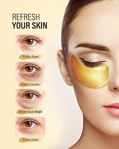 ✨ Patches para Olhos Ouro 24K – 🚚 Entrega Rápida 1-2 Dias + 💵 Pagamento na Entrega