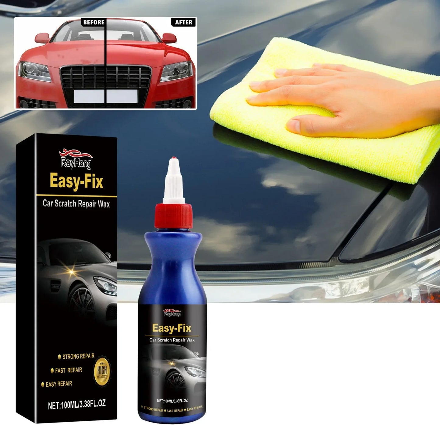 🚗 Cera Reparadora de Arranhões Automotivos – 🚚 Entrega Rápida 1-2 Dias + 💵 Pagamento na Entrega