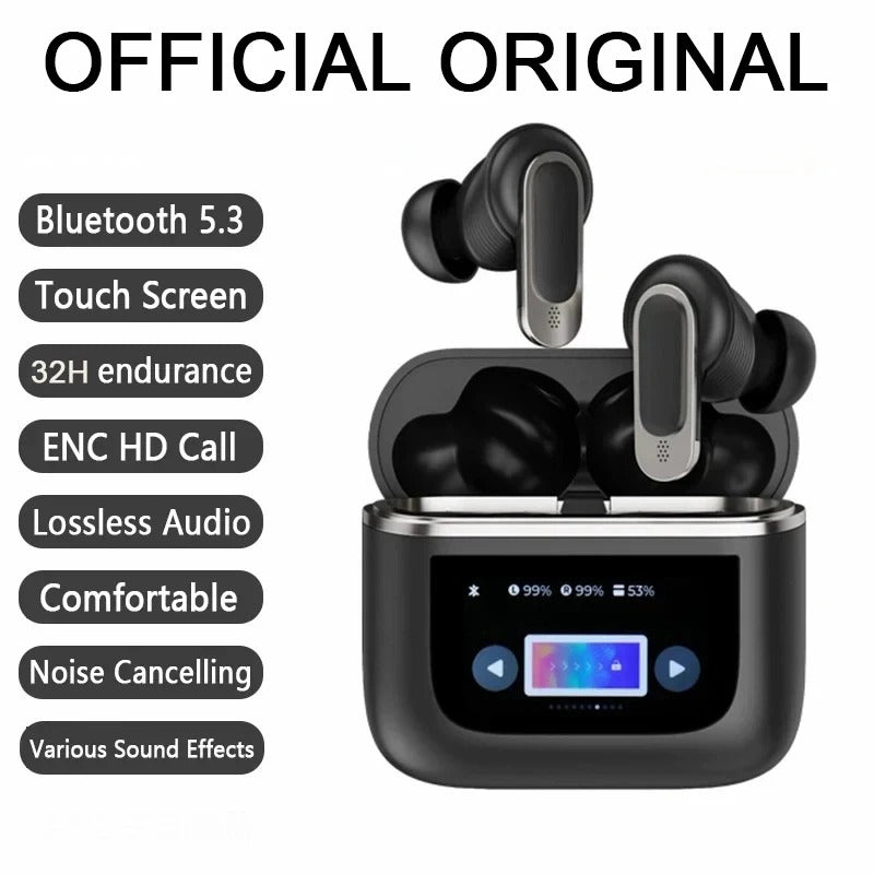 Fones de ouvido Bluetooth sem fio com tela touch – Entrega grátis em 1-2 dias e pagamento na entrega